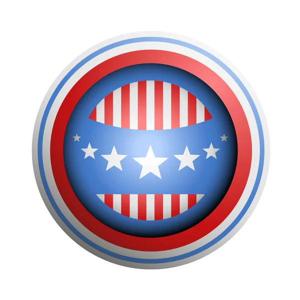 Ilustración Del Vector Emblema Americano — Archivo Imágenes Vectoriales