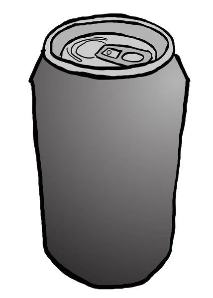 Illustration Vectorielle Une Canette Bière — Image vectorielle