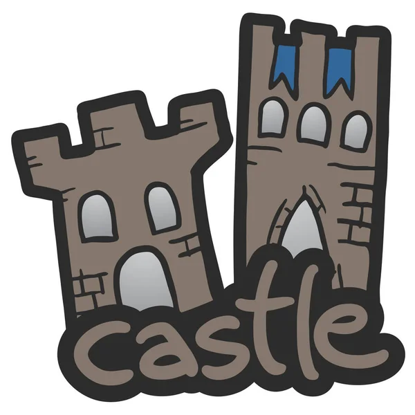 Castillo Ilustración Vector Dibujos Animados — Archivo Imágenes Vectoriales