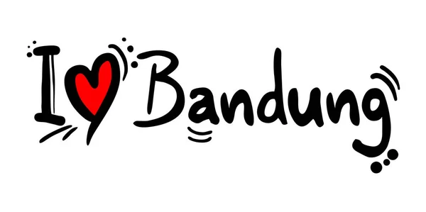 Bandung Liefde Bericht Vector Illustratie — Stockvector