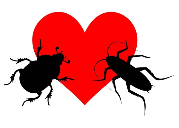 Love Insect Vector Illustration —  Vetores de Stock