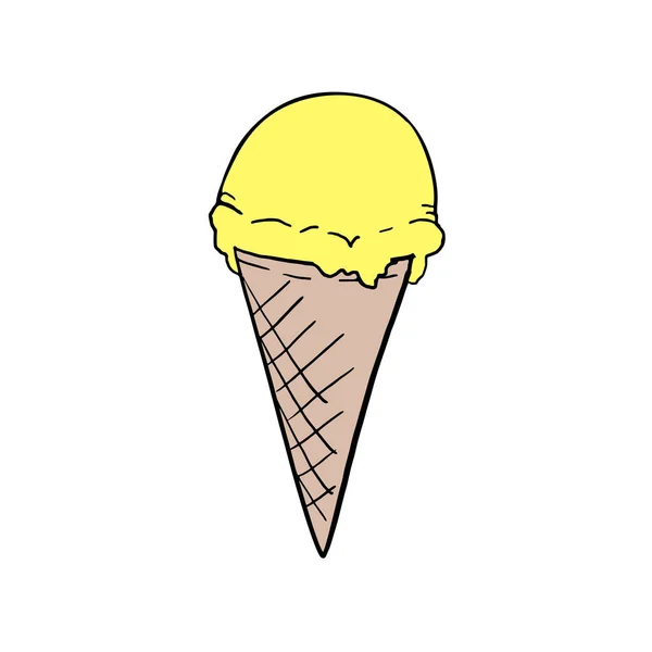 Vanilla Ice Cream Draw — Vettoriale Stock