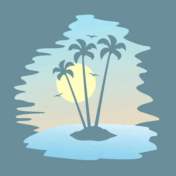 Nice Beach Vector Illustration — Stock Vector