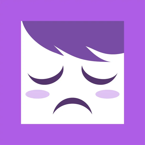 Sad Expression Design Vector Illustration — Stock Vector