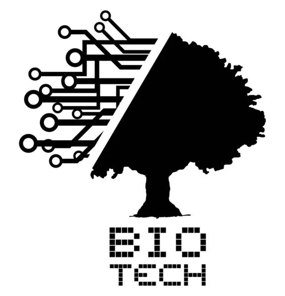 Bio Tech Strom Vektor Ilustrace — Stockový vektor