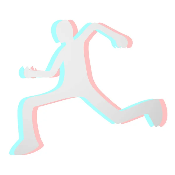 Vektorové Ilustrace Běžící Muž — Stockový vektor