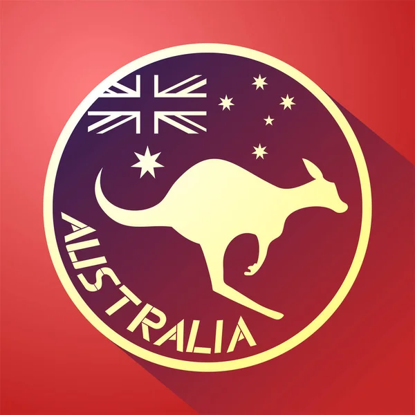 Szép Ausztrál Ikon Vektor Illusztráció — Stock Vector