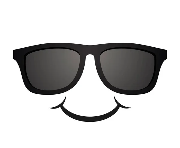 Diseño Gafas Sol Cara Feliz — Vector de stock