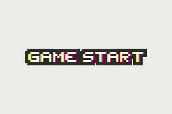 Spel Start Meddelande Vektor Illustration — Stock vektor