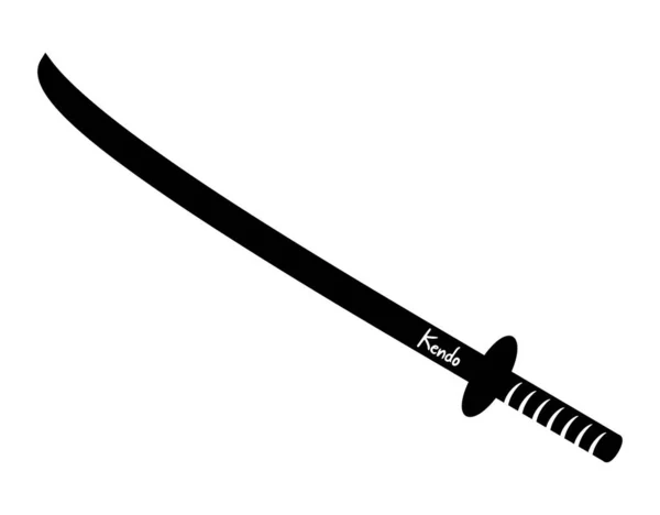 Kendo Schwert Symbol Vektor Illustration — Stockvektor