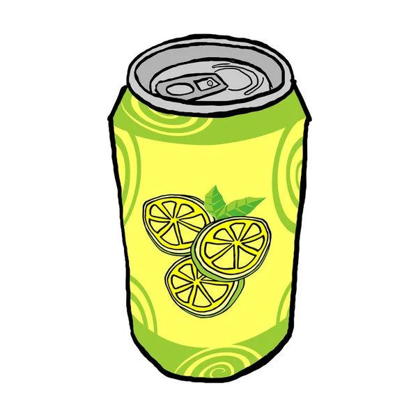 Drink Metal Can Vector Illustration — Image vectorielle