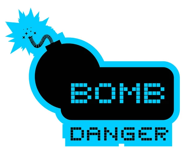 Illustration Vectorielle Danger Bombe — Image vectorielle