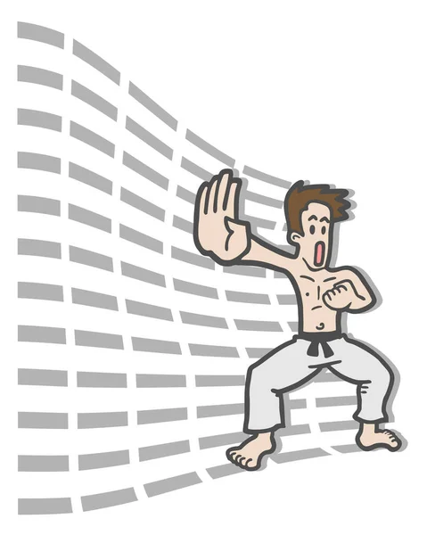 Punch Karate Vektor Illustration — Stockvektor