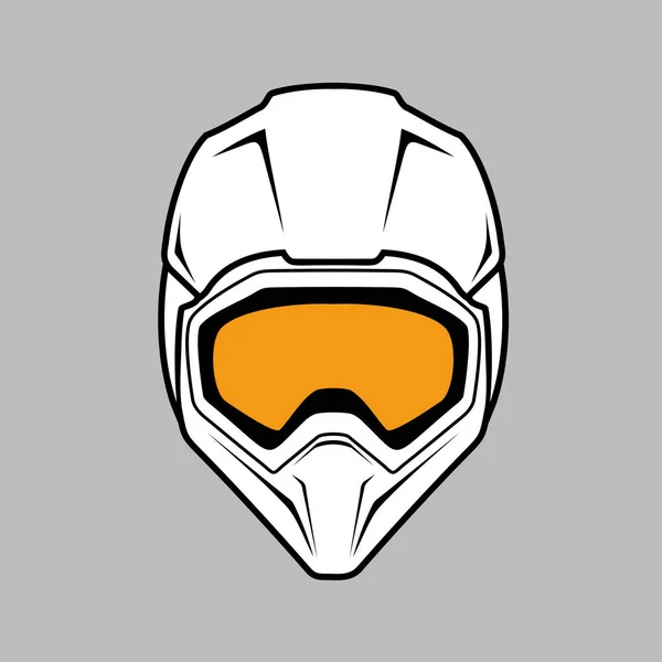 Motocross Casco Vector Ilustración — Vector de stock