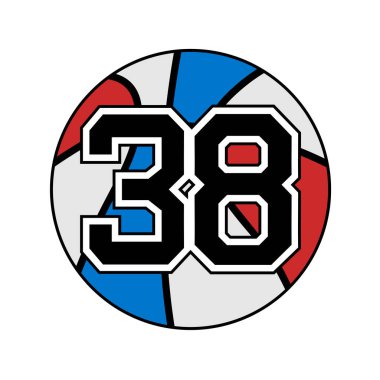 38 numaralı basketbol sembolü.
