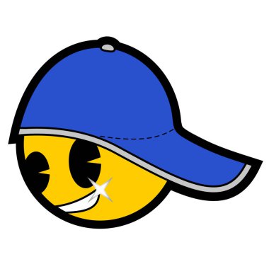 Şapkalı karakter. Web simgesi basit illüstrasyon