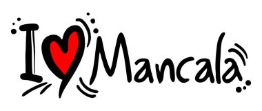 Mancala aşk vektörü illüstrasyonu