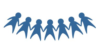 El sıkışan insanların vektör çizimi