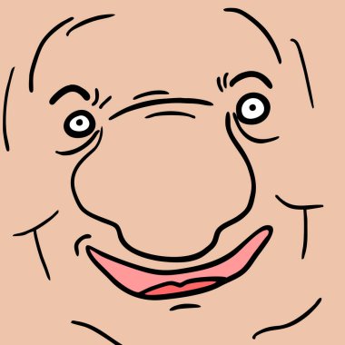 Yağ yüz vektörü çizimi