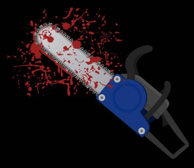 Testere kan vektörü çizimi