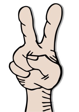 bir barış hareketi ile el