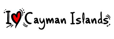 Cayman Adaları vektör illüstrasyonunu sever