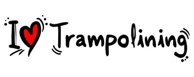 Trambolin aşk vektörü çizimi