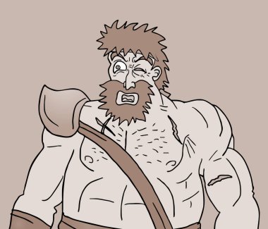 Klasik savaşçı vektör çizimi