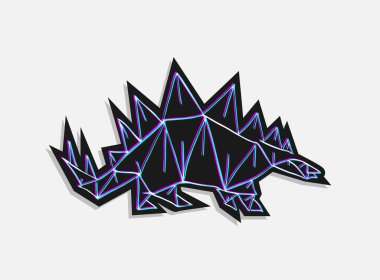 Stegosaurus vektör çiziminin tasarımı