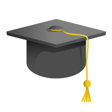 Mezuniyet şapkası ikonu. vektör illüstrasyonu