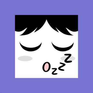 uyuyan yüz vektör çizimi