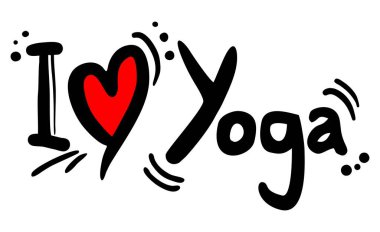 Yoga aşk vektör illüstrasyonu