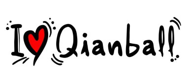 Qianball aşk vektör çizimi