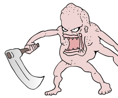 Yaratıcı yaratık vektör çizimi