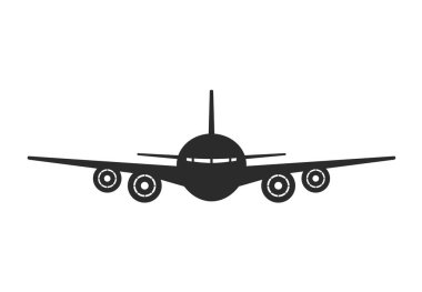 Uçak uçak ikonu tasarım vektör çizimi