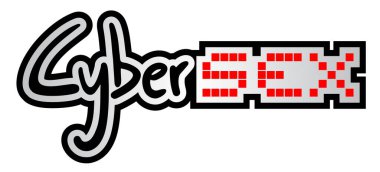 Siber seks ikonu vektör illüstrasyonu