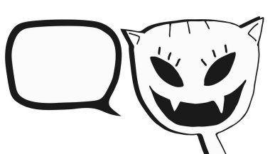 Konuşma kedi vektör illüstrasyonu