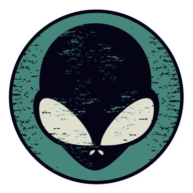 Uzaylı imza vektör illüstrasyonu