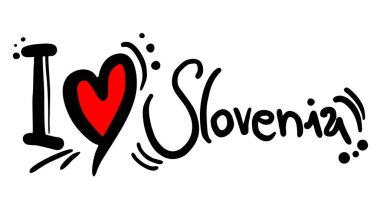 Slovenia vektör illüstrasyonunu seviyorum