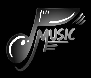 Vektör çizimi, notalı müzikal arkaplan