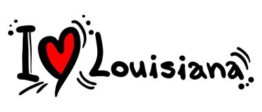 Lousiana sevgi vektör illüstrasyonu