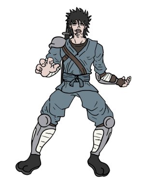 Şaşırtıcı ninja vektör çizimi