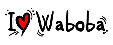 Waboba aşk vektör illüstrasyonu 