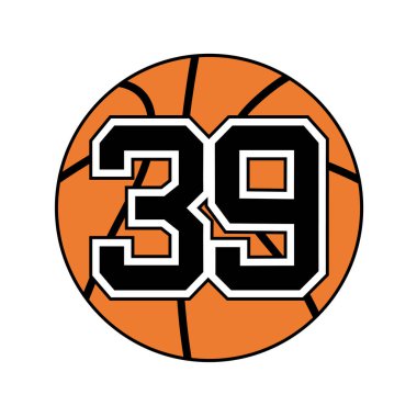 Basketbol sembolü topu 39 numara.
