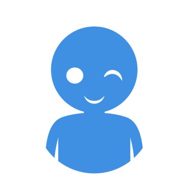 göz kırp yüz ifadesi vektör illüstrasyonu