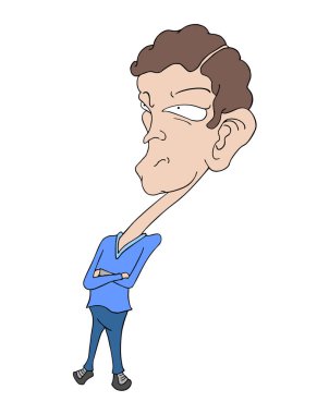 Curisosity man vektör illüstrasyonu