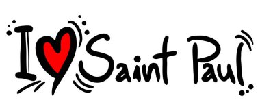 Aziz Paul aşk vektör illüstrasyonu