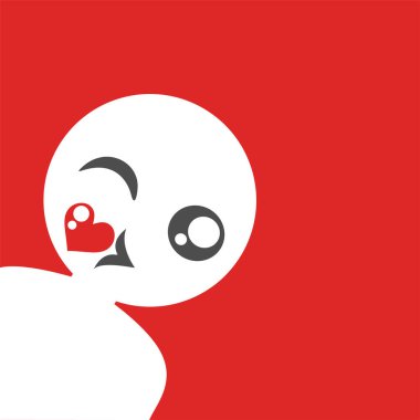 Yüz öpme vektörü illüstrasyonu