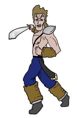 Öfkeli Adam vektör illüstrasyonu