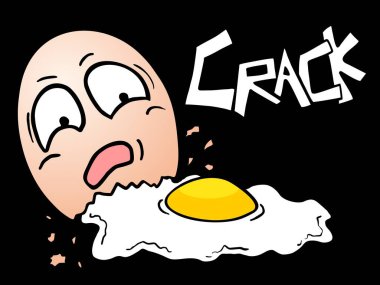 Kırık yumurta vektör çizimi